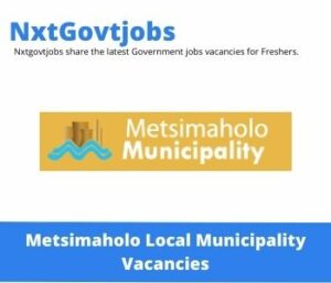 Metsimaholo Municipality Building Control Officer Vacancies in Bloemfontein 2023