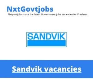 Sandvik Storeman Vacancies in Welkom 2023