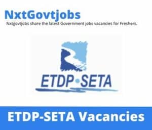 ETDP-SETA Constituency Support Coordinator Vacancies in Bloemfontein – Deadline 19 Jun 2023